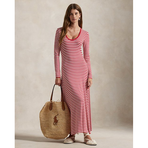 'Striped Scoopneck Dress' pour Femmes