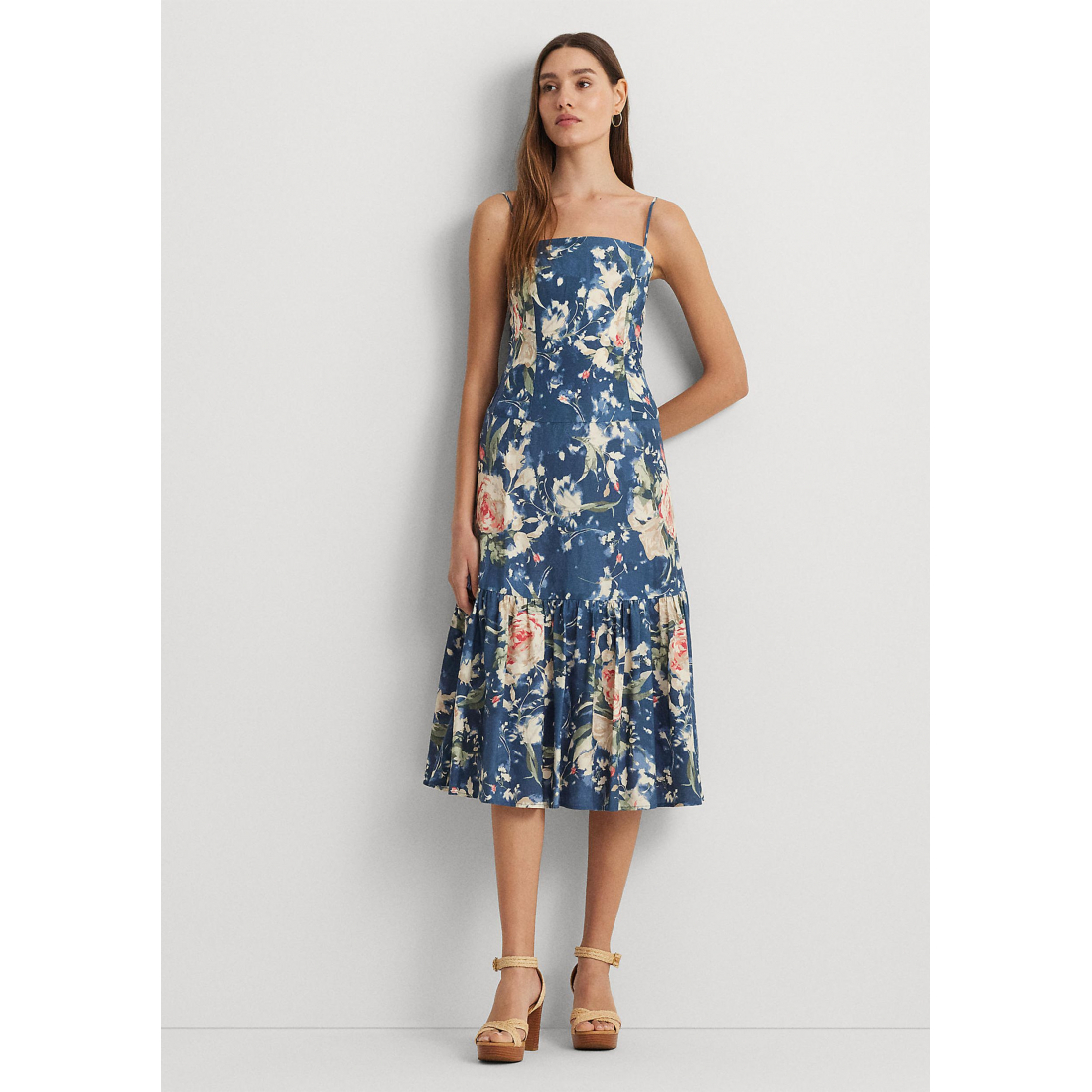 'Floral' Ärmelloses Kleid für Damen