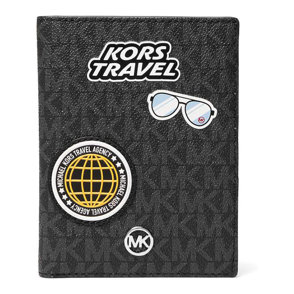 Porte-passeport 'Jet Set Travel Medium Embellished Signature Logo' pour Femmes