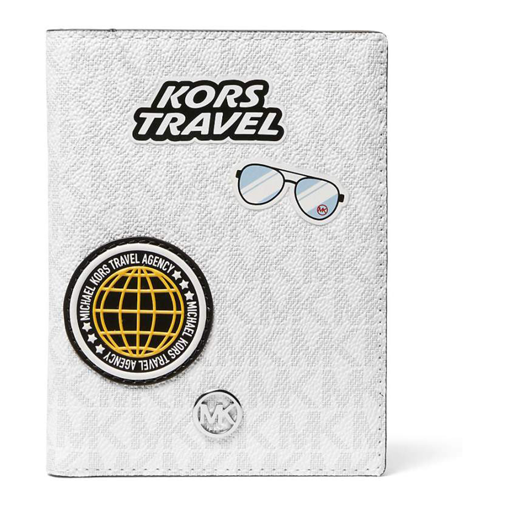 'Jet Set Travel Medium Embellished Signature Logo' Reisepasshalter für Damen