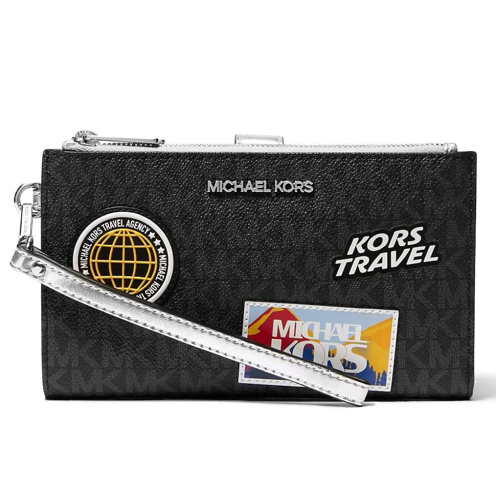 Women's 'Jet Set Travel Large Embellished Signature Logo Wristlet' Wallet