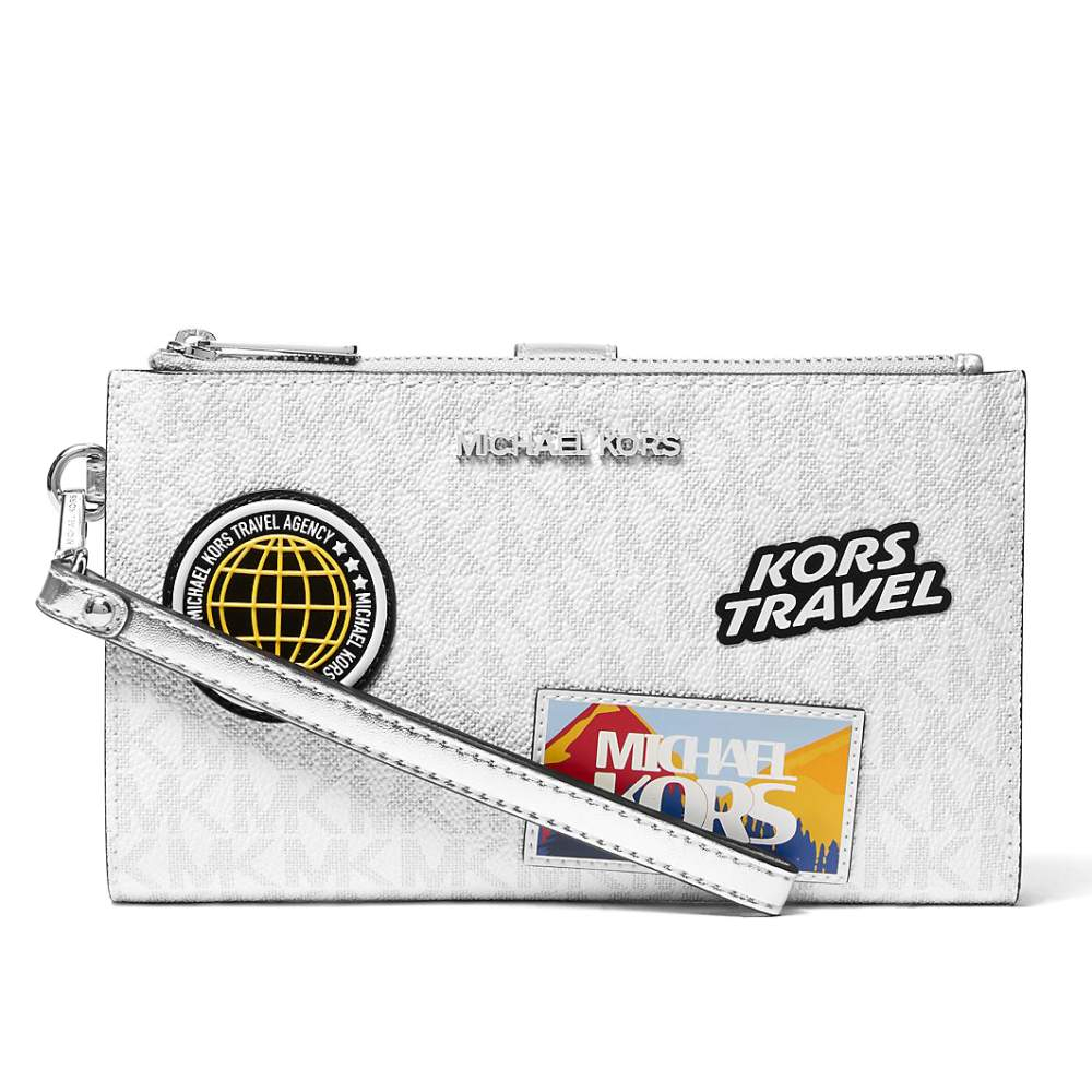 Women's 'Jet Set Travel Large Embellished Signature Logo Wristlet' Wallet