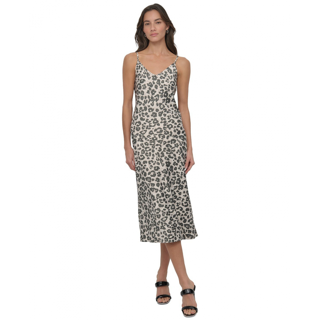 Robe de soirée 'Animal-Print Washed Satin' pour Femmes