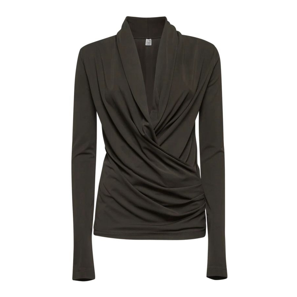 Top à manches longues 'Fluid Overlapped' pour Femmes