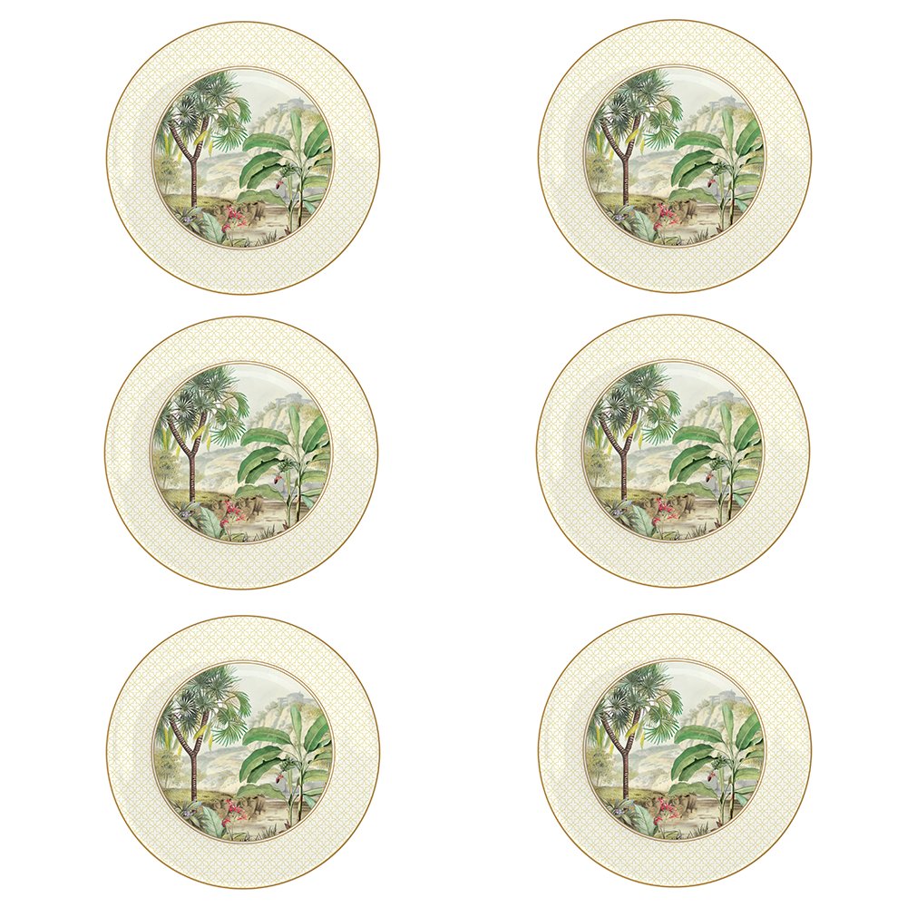 Set Of 6 Aperitif/Dessert Plates Ø 19 cm. Ceylon