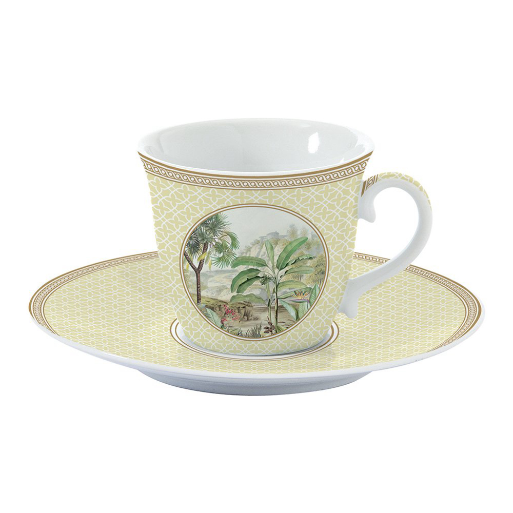 Porzellan-Teetasse Mit Untertasse, 200 ml, In Farbbox, Ceylon