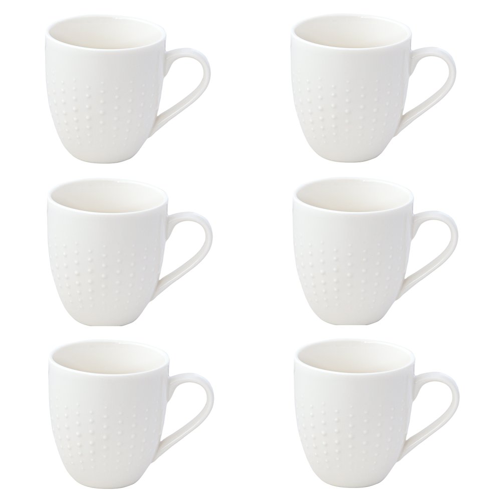 Set Mit 6 Weißen Drops-Tassen
