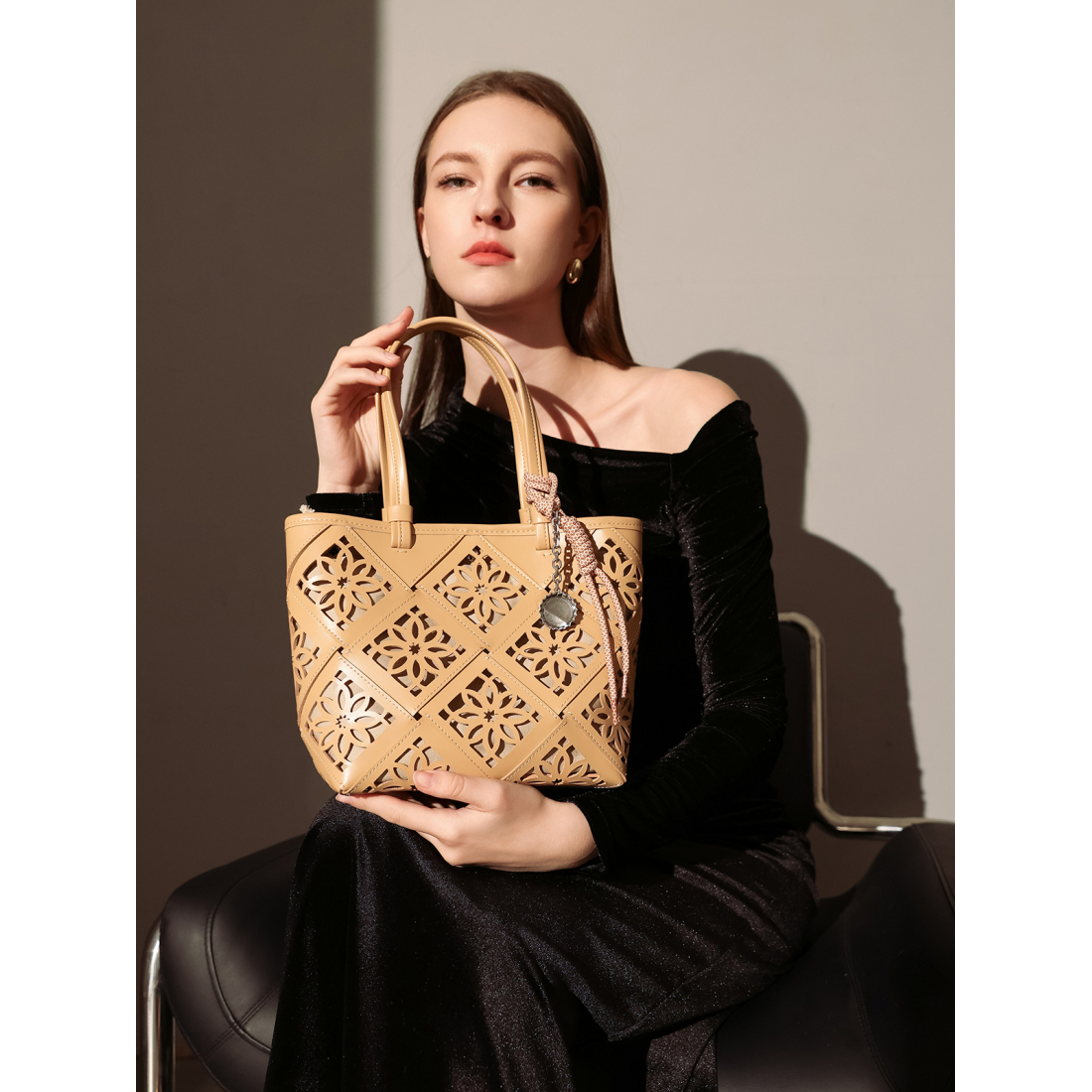 Women's 'Venetian Perforated' Tote Bag