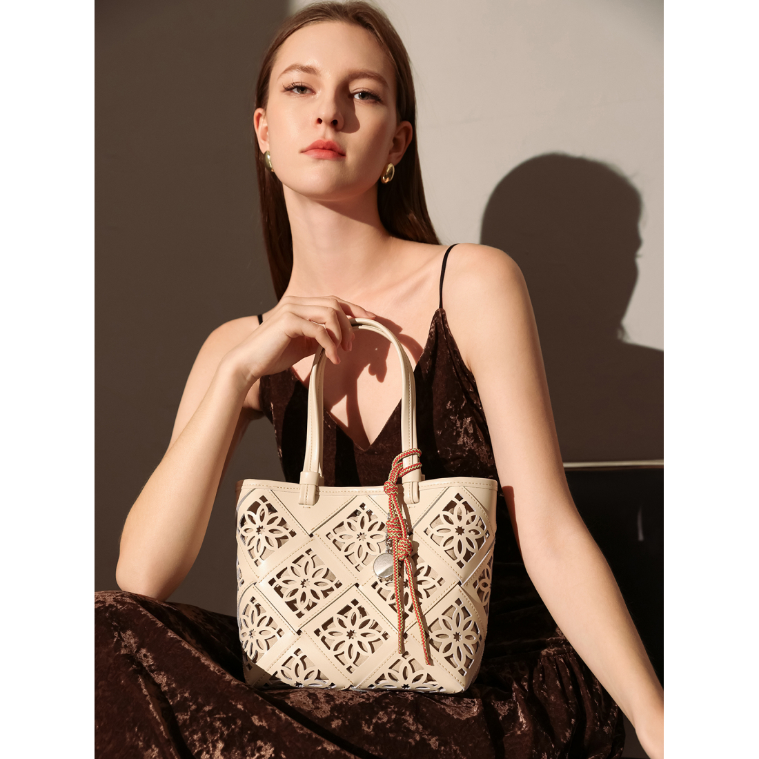 Women's 'Venetian Perforated' Tote Bag
