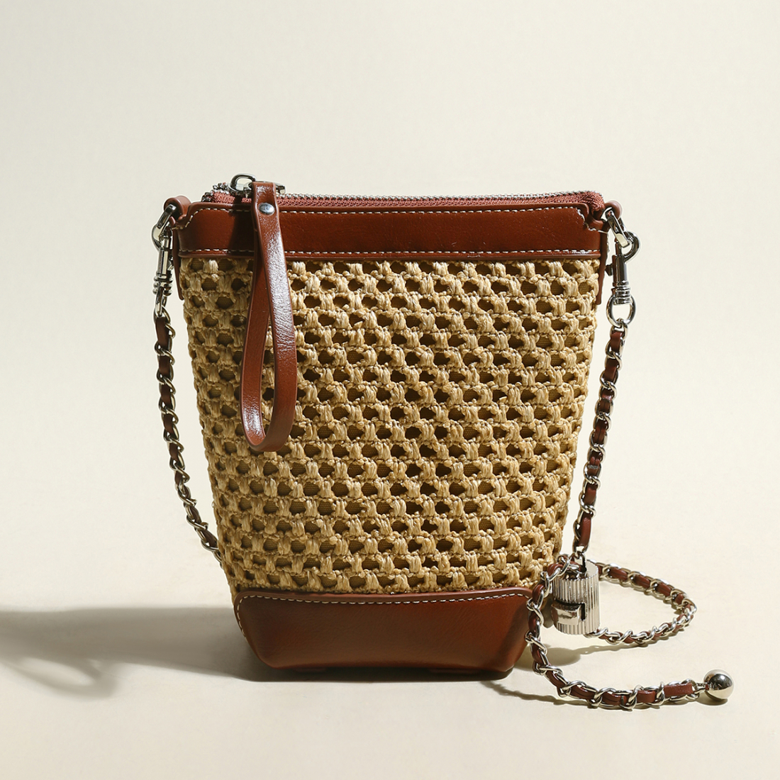 'Rustic Rattan' Beuteltasche für Damen