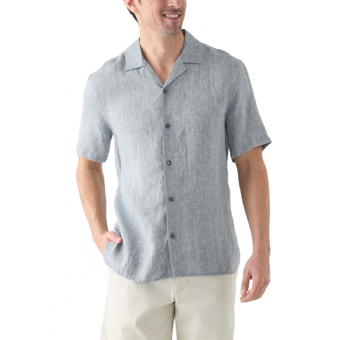 Chemise à manches courtes 'Curved Hem' pour Hommes