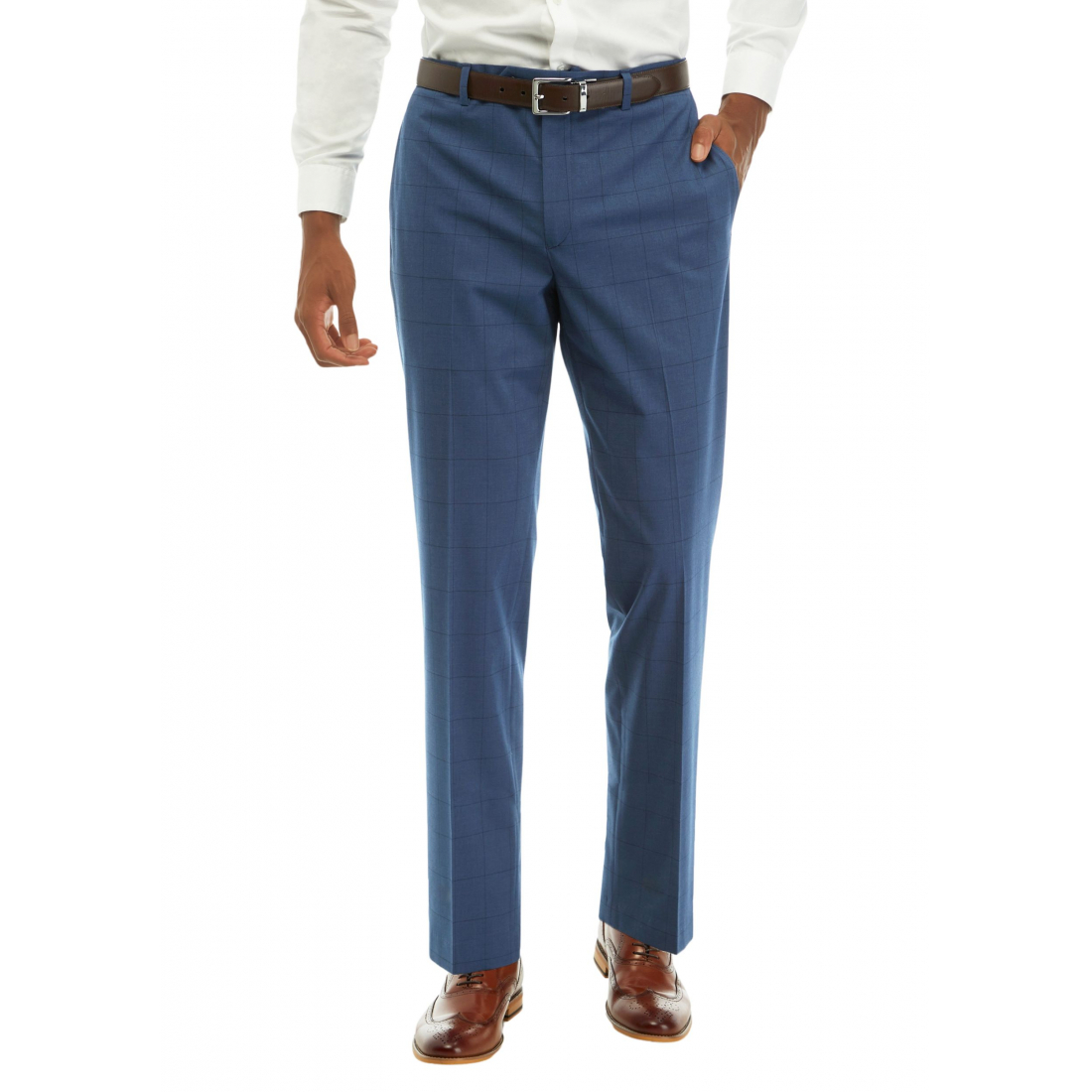 Pantalon 'Windowpane Flat Front' pour Hommes