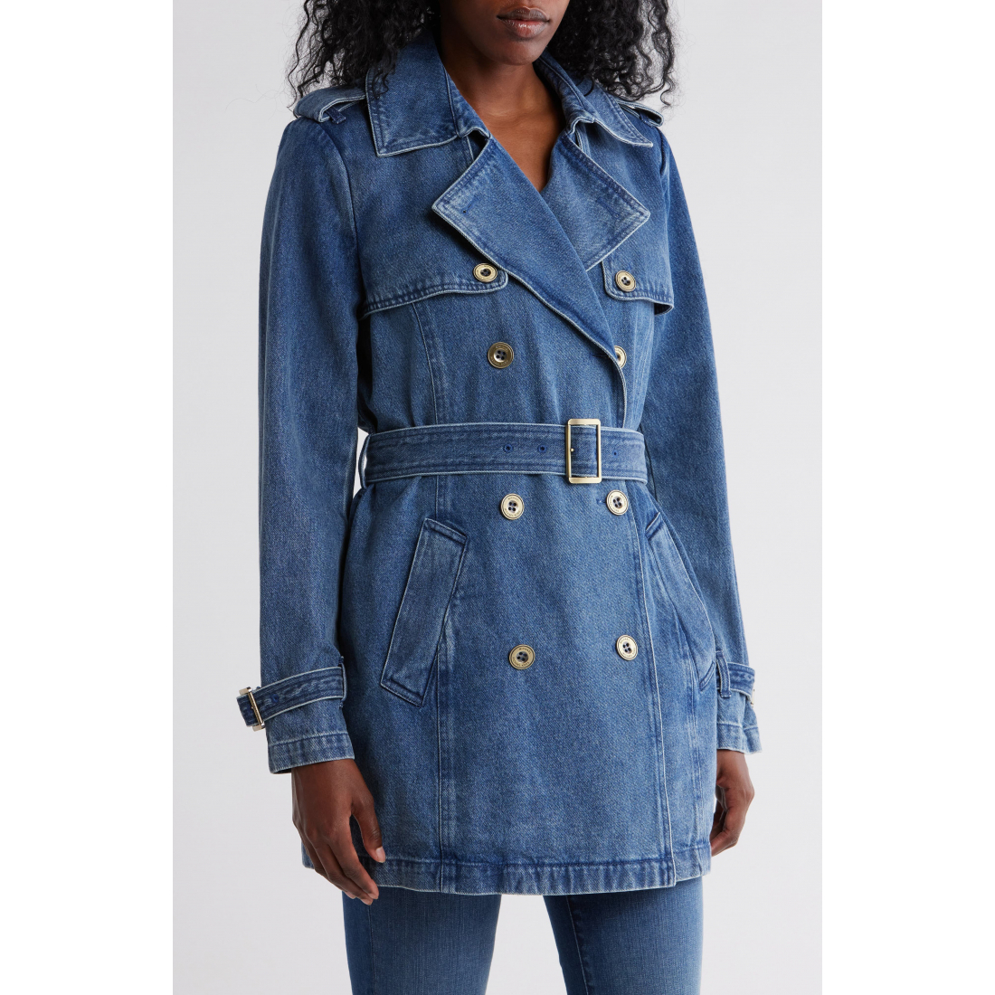 Trench 'Double Breasted Denim' pour Femmes