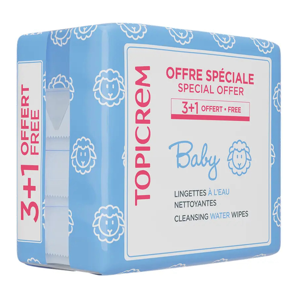 Lingettes nettoyantes 'Water' - 60 Unités, 4 Pièces