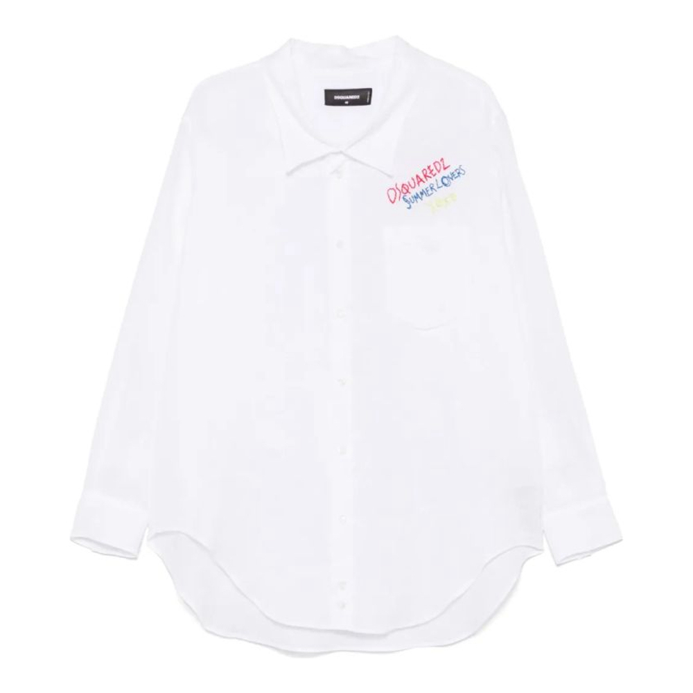 Chemise 'Logo-Embroidered' pour Femmes