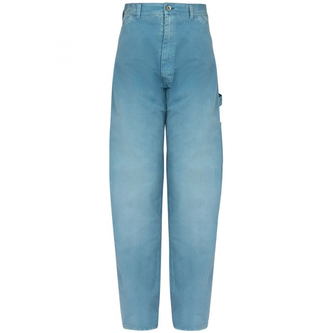 Men's 'Embroidered-Logo Drop-Crotch Wide-Leg' Jeans