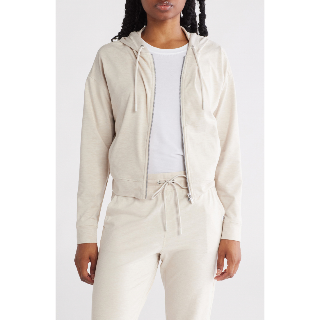 Women's 'Space Dye Full Zip Crop' Hoodie