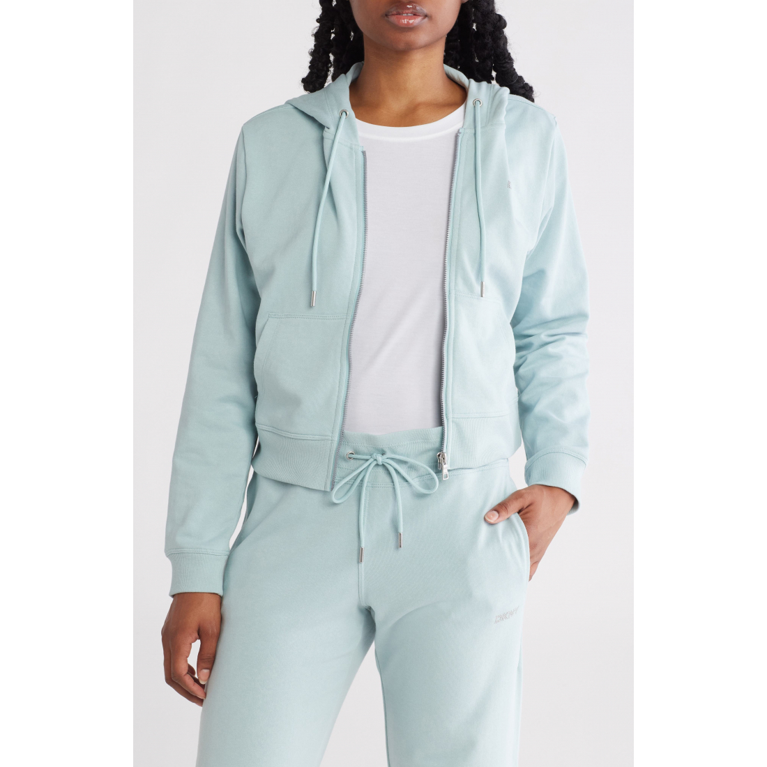 Women's 'Mini Stud Logo Zip' Hoodie