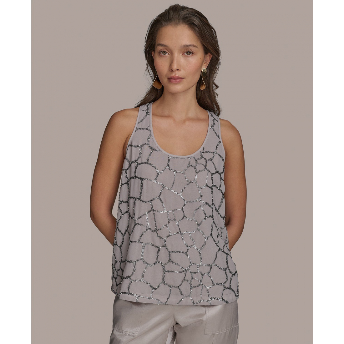 Débardeur 'Scoop-Neck Embellished' pour Femmes