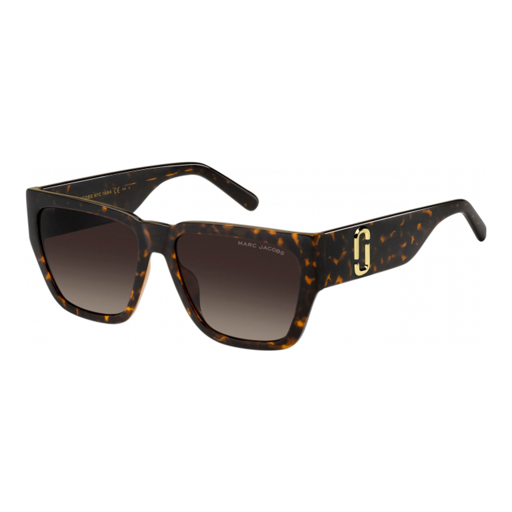 Women's '57mm Gradient Square Sunglasses'