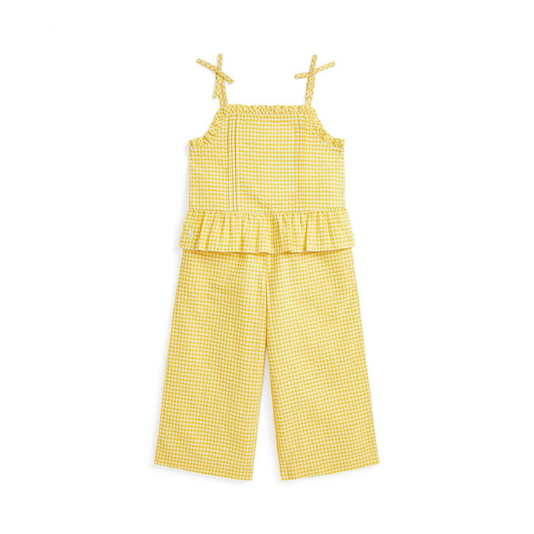 'Gingham Seersucker' Top & Jeans Set für kleinkind & kleine Mädchen - 2 Stücke