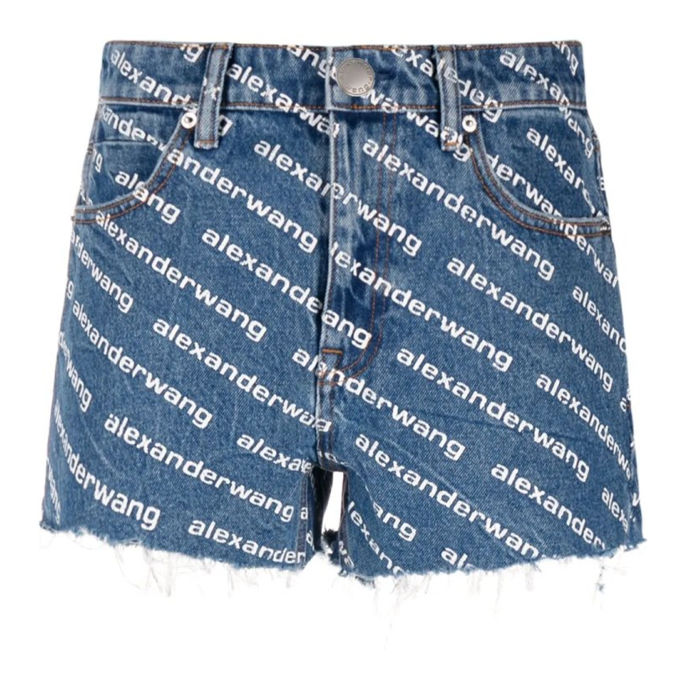 Short en jean 'Logo-Print' pour Femmes