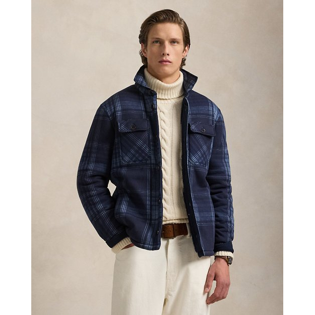 'Plaid Fleece Shirt Jacket' pour Hommes