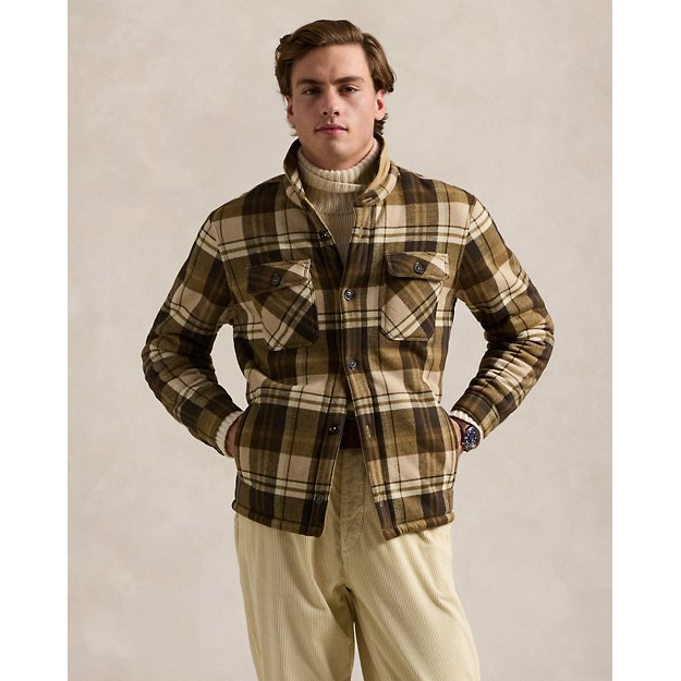 'Plaid Fleece Shirt Jacket' pour Hommes