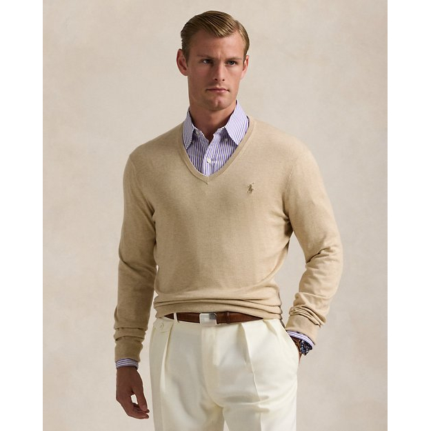 'Cotton V-Neck Sweater' pour Hommes
