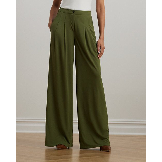 'Pleated Stretch Jersey Wide-Leg Pant' für Damen