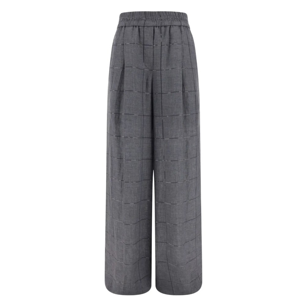 'Checked' Palazzo Hosen für Damen