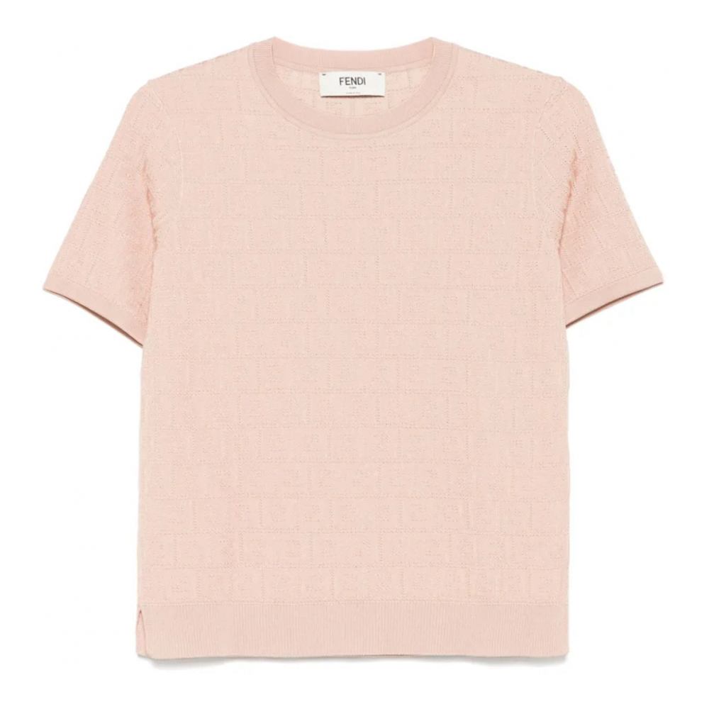 'FF-Jacquard' T-Shirt für Damen