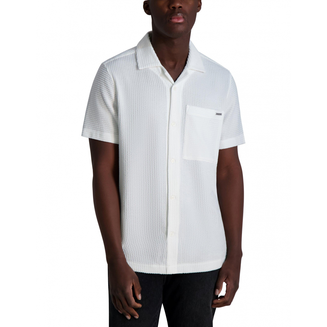 Chemise à manches courtes 'Knit Jacquard Boxy Camp' pour Hommes