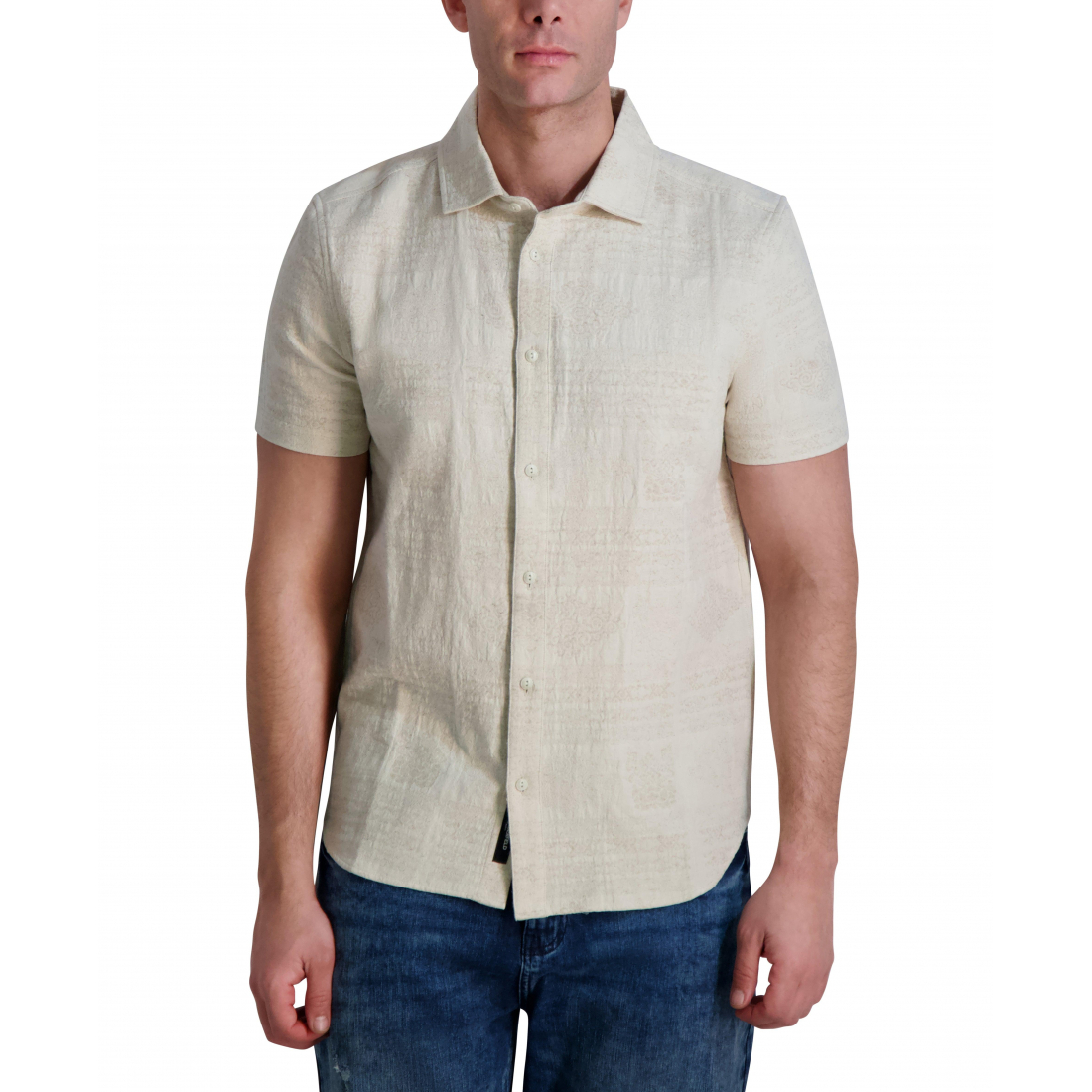 Chemise à manches courtes 'Button Front' pour Hommes