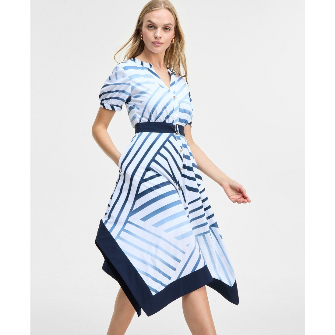 Robe chemise 'Printed Handkerchief-Hem' pour Femmes