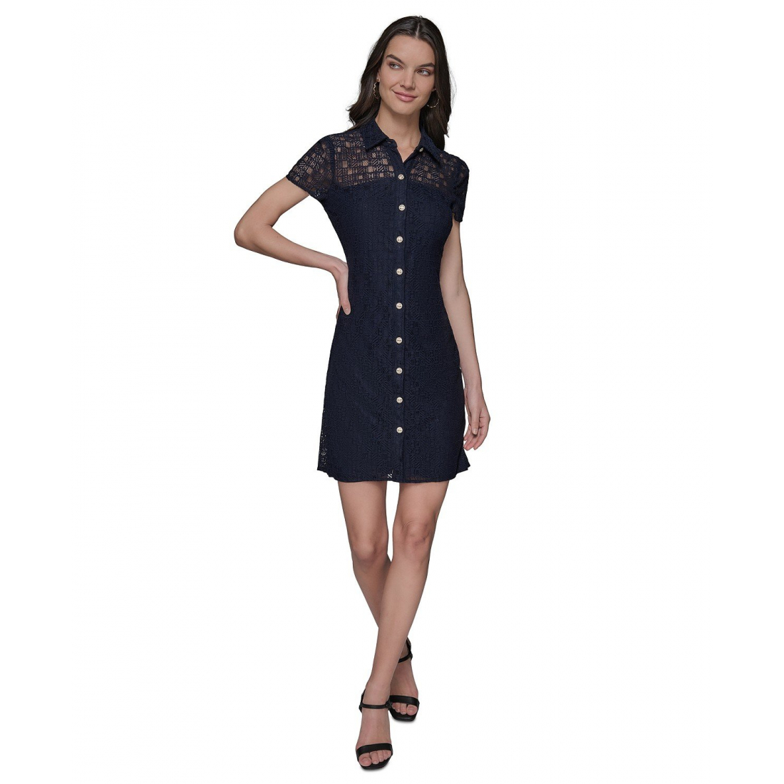 Robe chemise 'Graphic Lace' pour Femmes