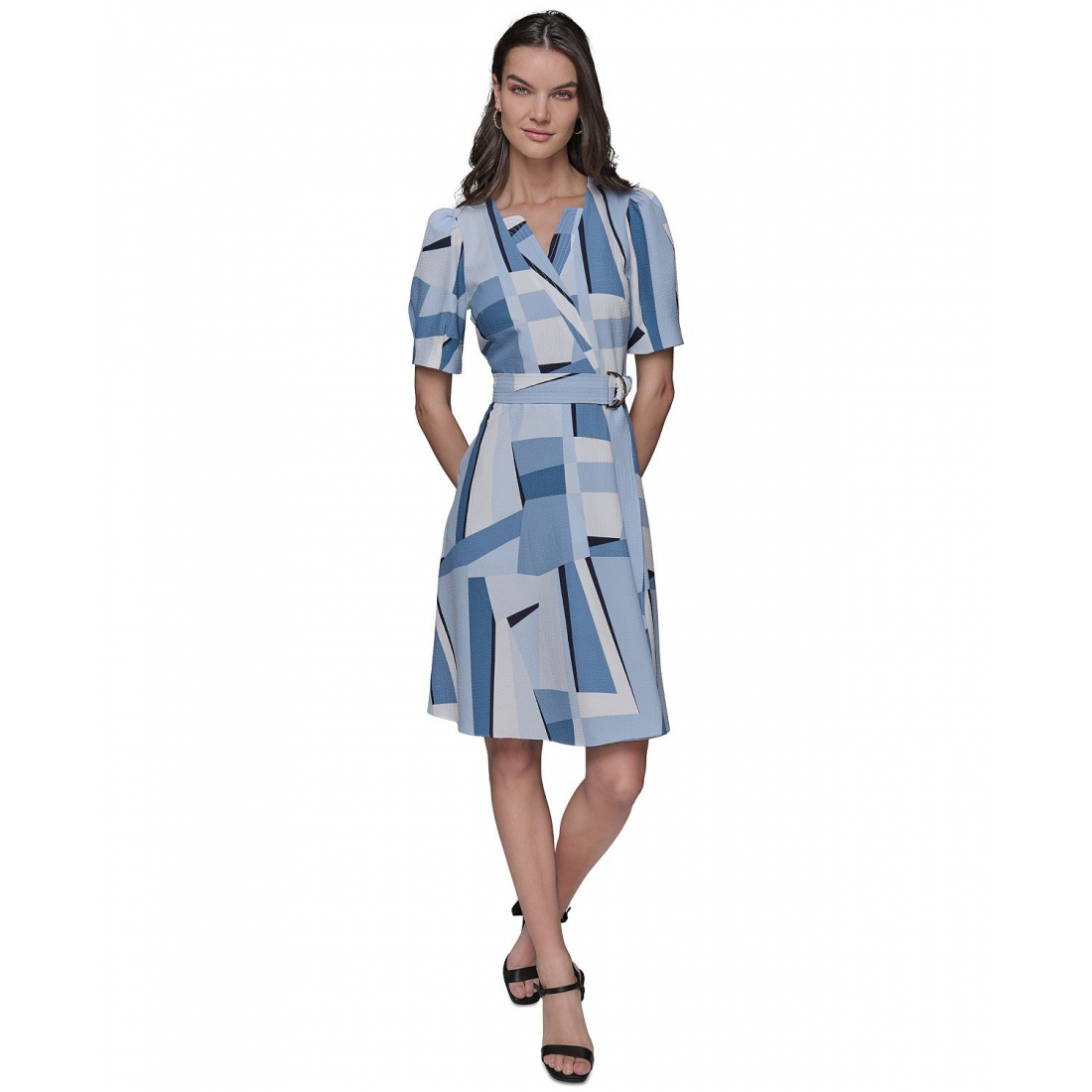 Robe A-line 'Geometric-Print' pour Femmes
