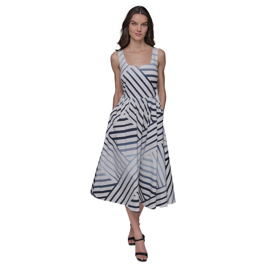 Robe Midi 'Side-Lace-Up' pour Femmes