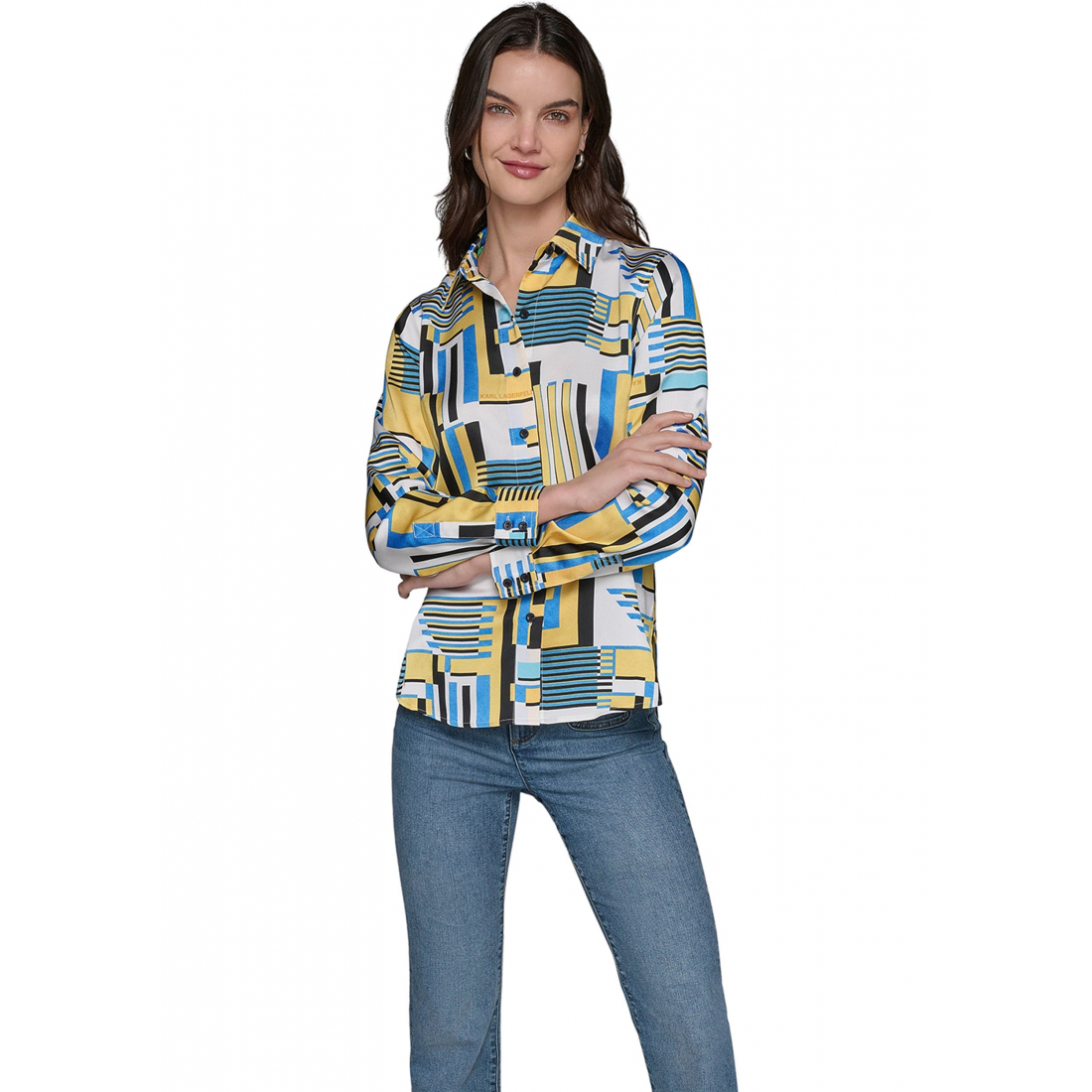 Chemise 'Geometric Print' pour Femmes