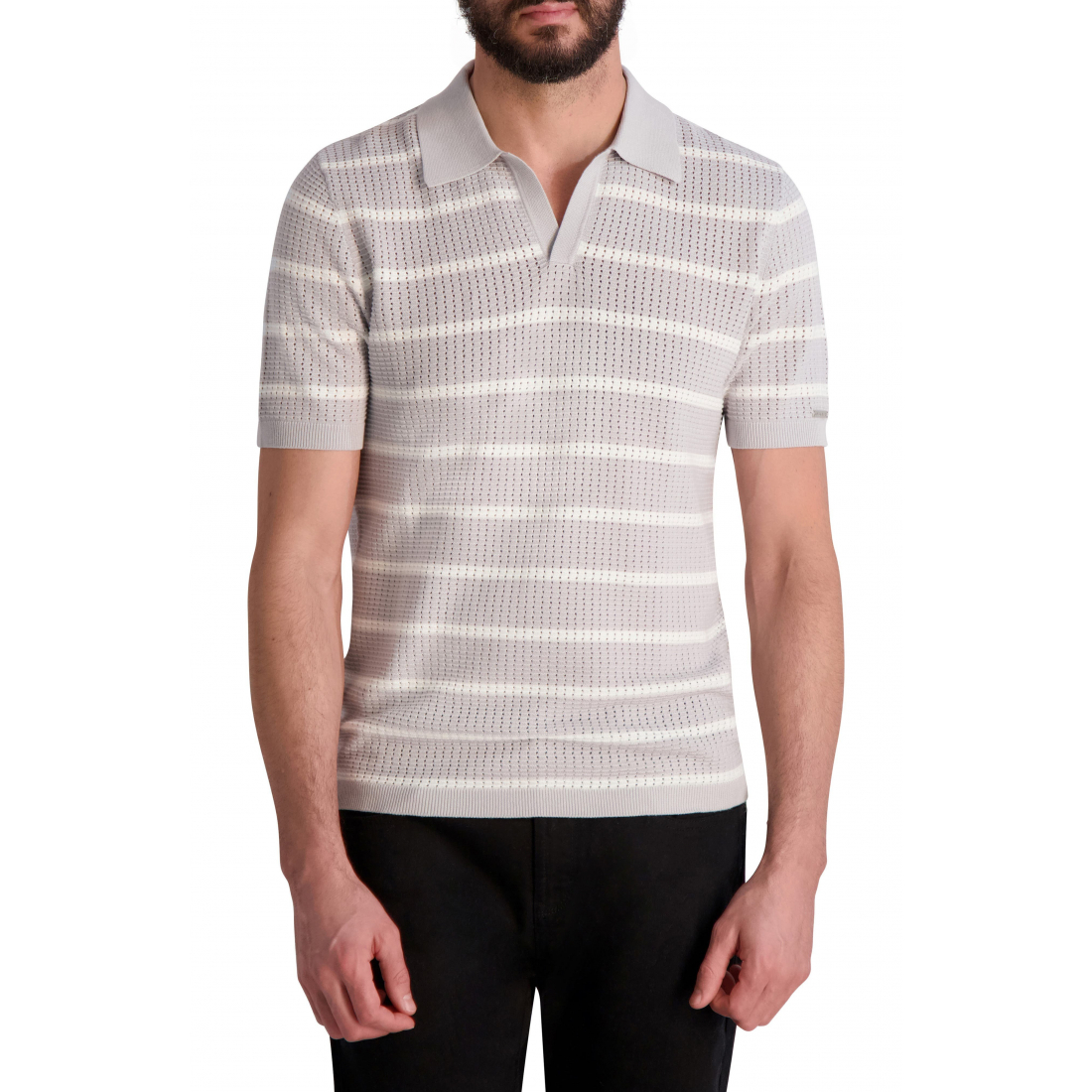 Polo 'Stripe Johnny Collar' pour Hommes