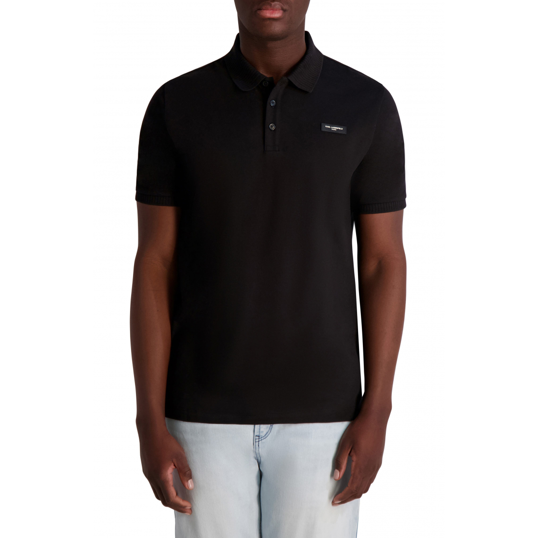 Polo 'Logo Patch Piqué' pour Hommes