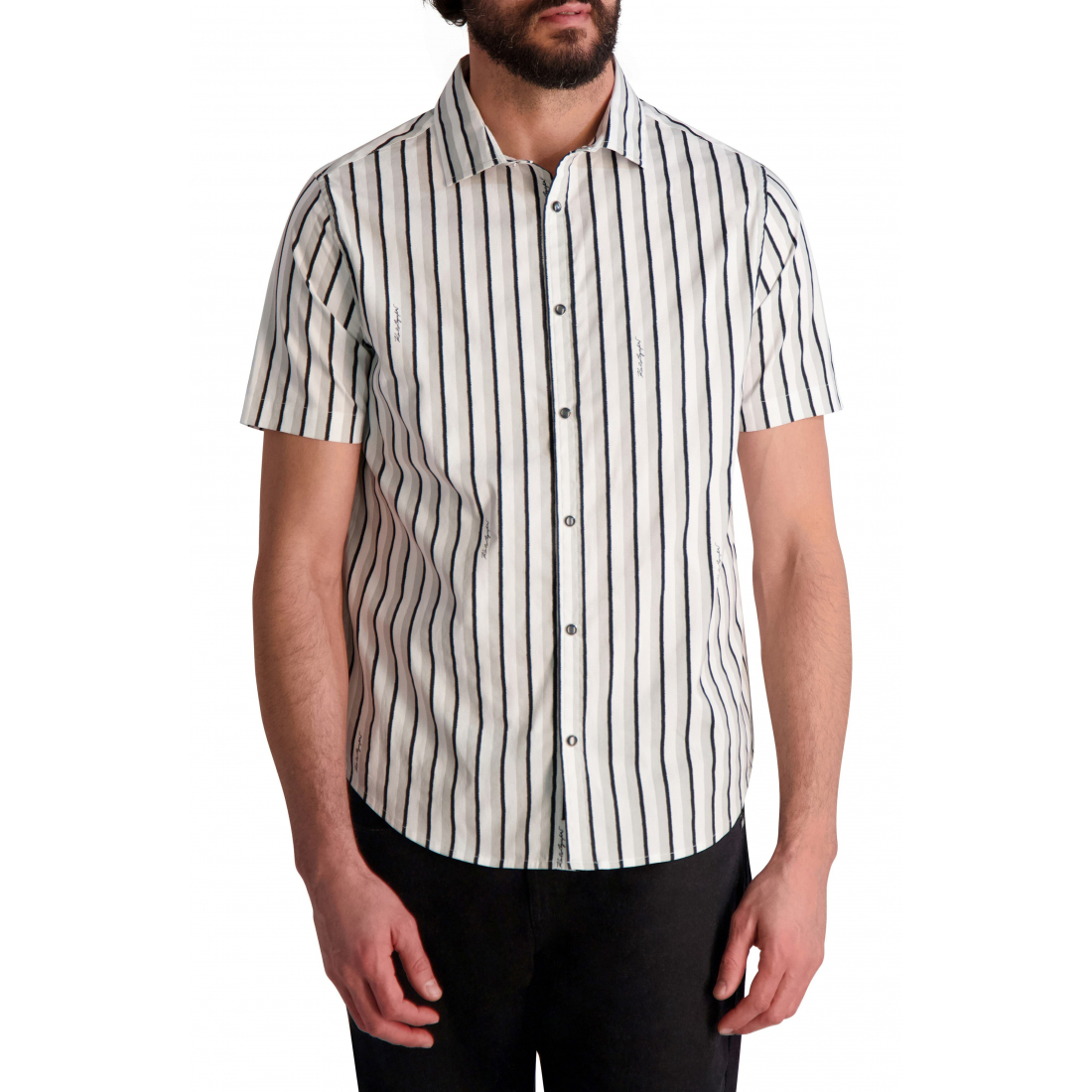 Chemise à manches courtes 'Stripe Button-Up' pour Hommes