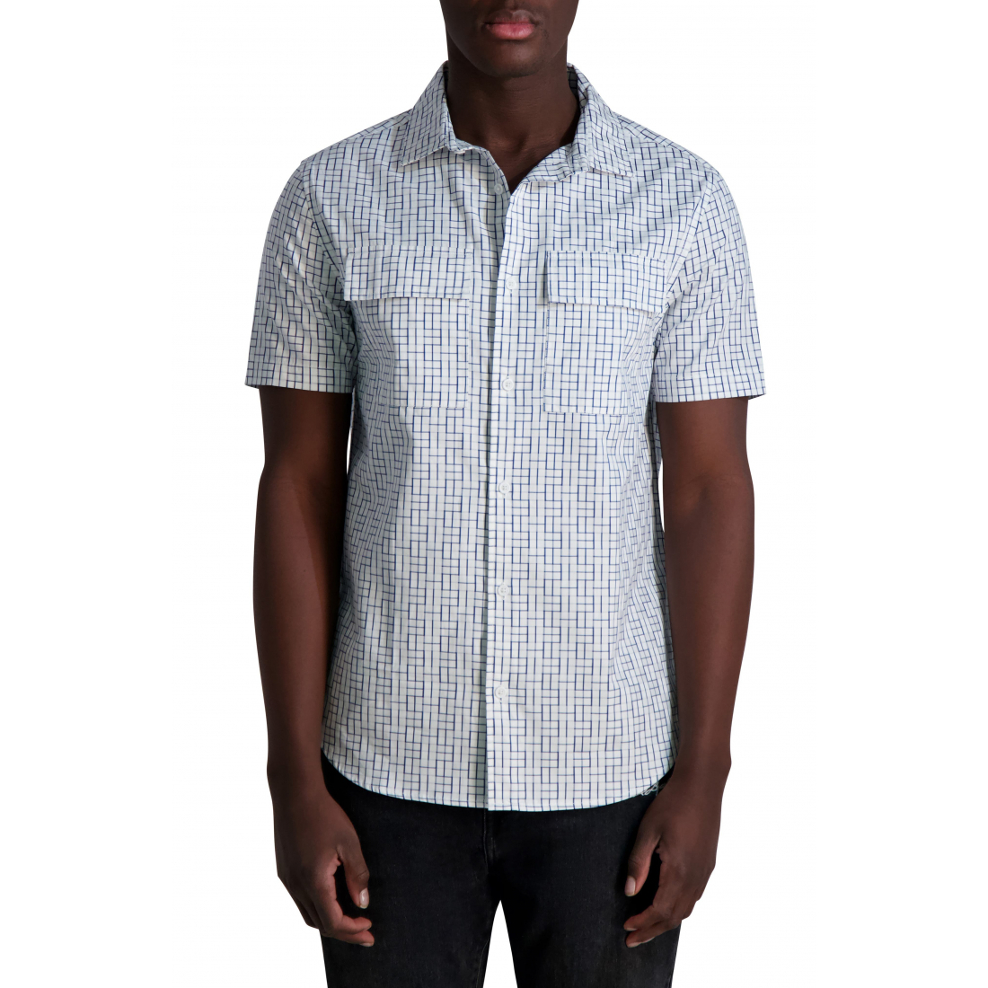 Chemise à manches courtes 'Button-Up' pour Hommes