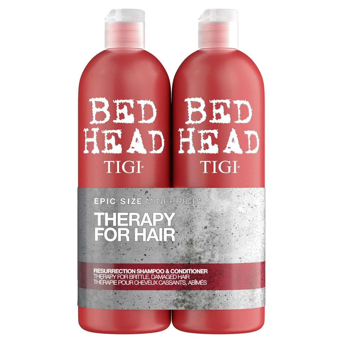 Shampoing & Après-shampoing 'Bed Head Resurrection' pour Cheveux abîmés, Cheveux Très Secs - 750 ml