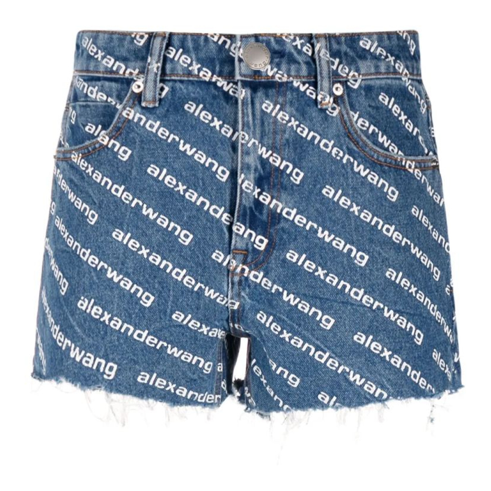 Short en jean 'Logo-Print' pour Femmes