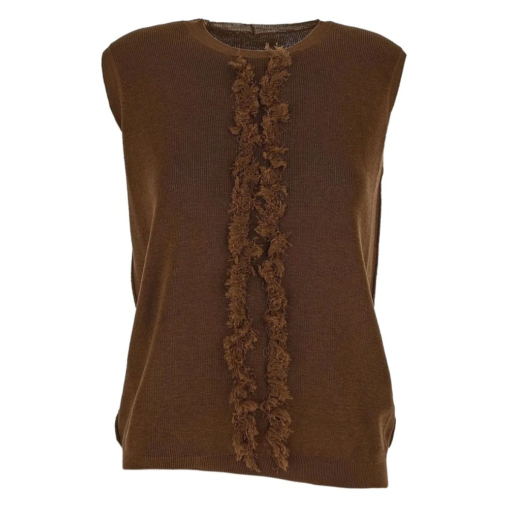 Top 'Fringed Knitted' pour Femmes