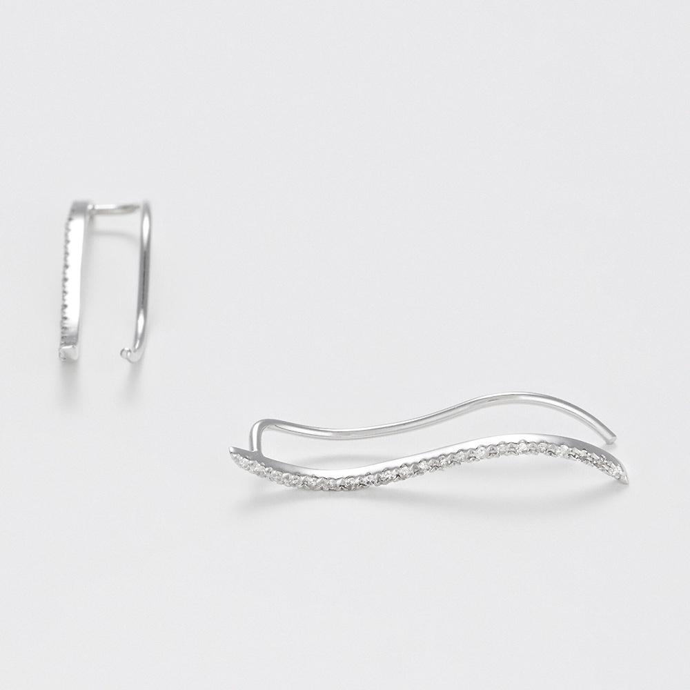 Boucles d'oreilles 'Vagues De Diamants' pour Femmes