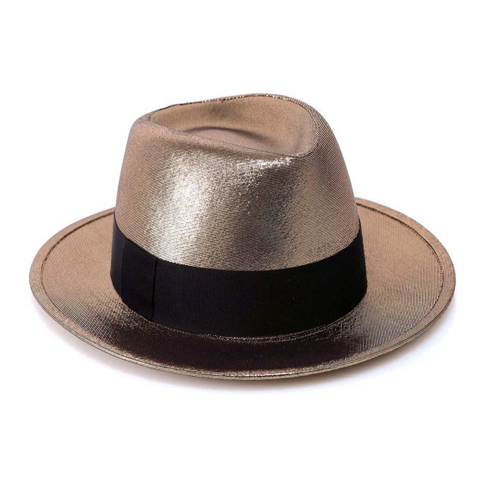 'Metallic Wide Brim Trilby' Hut für Damen