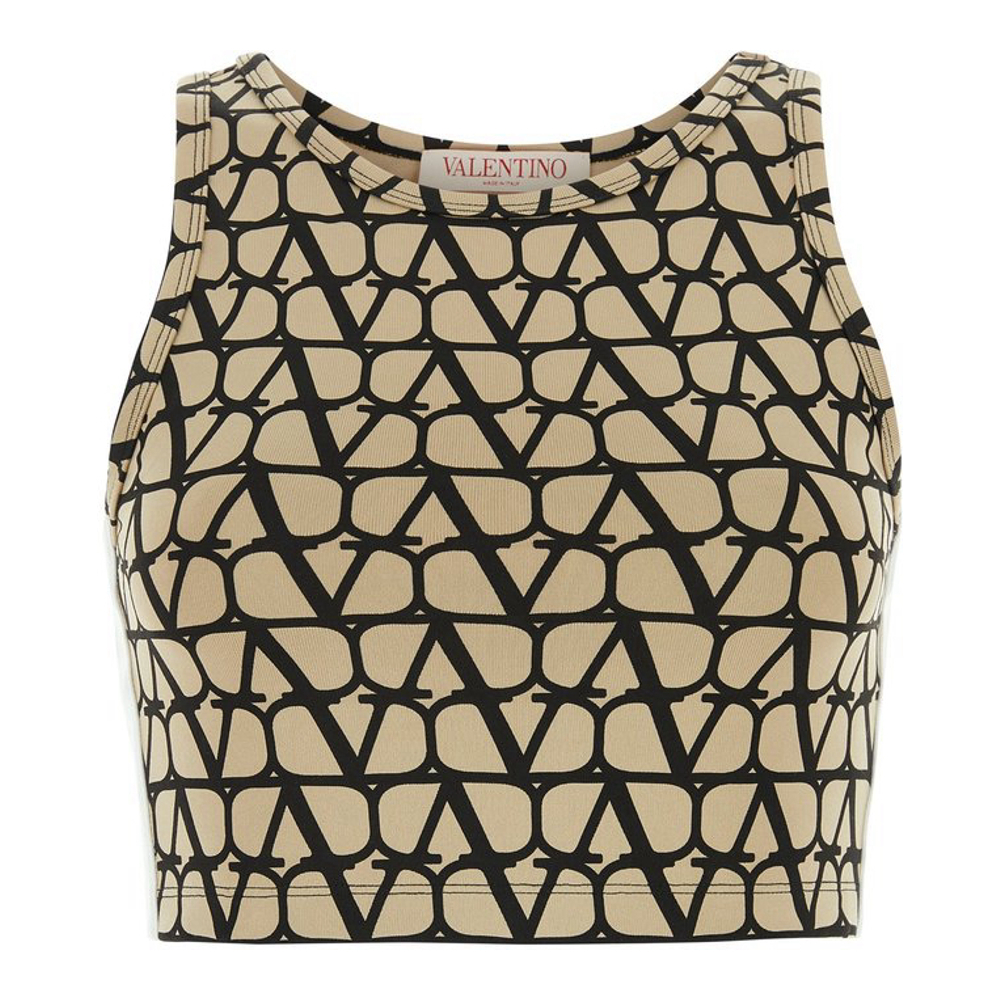 Crop Top 'Monogrammed' pour Femmes