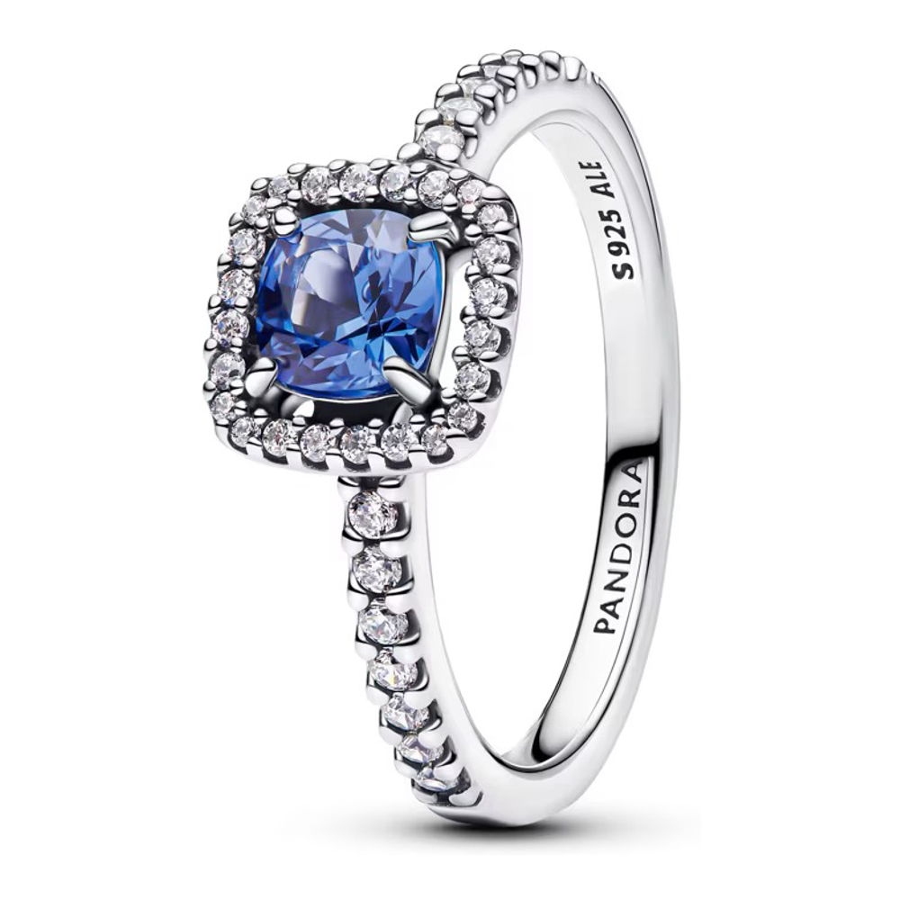 Women's 'Blue Square Light Point' Ring